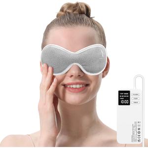 Aroma Season Vibrating Heated Eye Mask for Dry Eyes, 3000mAh Cordless Warm Eye Compress for Stye, Blepharitis, Rechargeable Electric Eye Heating Pad for MGD, Included Hygienic Eyelid Sheets