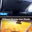 2026 Upgraded Nmoiss Car Windshield Sun Shade [Dot Matrix Reflective Coating] Extended Edge No Light Leakage Design Cooling Protect Car Interior from UV Damage Small