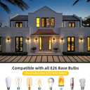 OKELI Dusk to Dawn Outdoor Wall Lights, Waterproof Lighting Fixtures Rustic Farmhouse Wall Lanterns with Clear Glass Shades Anti-Rust Outside Lights for Garage Patio Porch(Brown, 2 Pack)