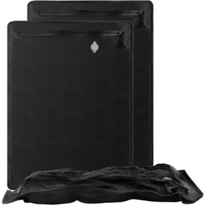 2PC Professional Vacuum Bags for Travel, Dobaly IP67 Reusable Vacuum Compression Bags for Suitcases and Backpack Space Saver Vacuum Bags Lightweight&Durable(2 Large No Pump, Black)