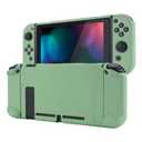 eXtremeRate PlayVital Back Cover for Nintendo Switch Console,Joycon Handheld Controller Separable Protector Hard Shell,Dockable Protective Case for Nintendo Switch - Matcha Green (NOT for Switch 2)