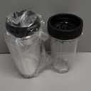 Blender Cups Replacement Parts For ninja,2-Pack 24oz Blender Cups with Sip & Seal Lids,7 fins Blender Replacement blade Compatible with Ninja BN401 BN751 BN801 BL480-30 BL642-30 BL682 BL687 NN102