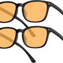 livho High Tech Blue Light Glasses - Advanced Blue Light Blocking Computer Glasses - Screen Fatigue & UV Protection (*B11 Light Black X 2)