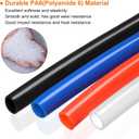 HARFINGTON Pneumatic Air Line Tubing 4mm OD x 2.5mm ID 10 Meters(32.8 FT) Air Compressor Nylon Tubes Polyamide Air Tubing Hose Tube for Air Compressor Water Fluid Transfer, Black