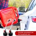 Fabbay 4 Pieces Racing Fuel Jug Cap Racing Fuels Filler Hose 5 Gallon Gas Can Cap with Hose Kits for Gasoline 5 Gallon Container Tank Gas Jug Replacement(Elegant Style)
