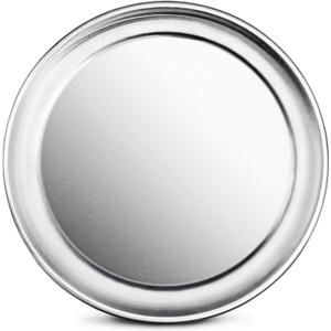 New Star Foodservice 536488 Restaurant-Grade Aluminum Pizza Pan, Baking Tray, Wide Rim, 8-Inch (Silver)