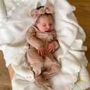 Angelbaby 19 inch Real Life Reborn Baby Girl Dolls Realistic Sleeping Newborn Baby-Laura Doll Soft Silicone Realistic Baby Feel Bebe Reborn Child Weighted Doll Toys for Kids