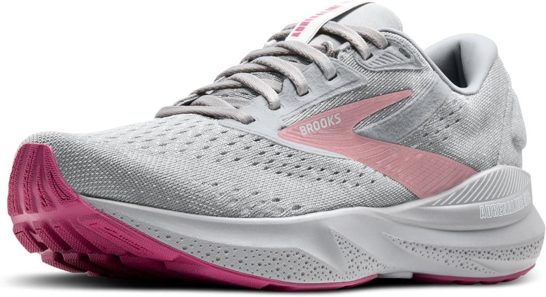 Brooks Womens Adrenaline GTS 24 Supportive Running Shoe (9 Wide, Alloy/White/Zephyr) Brooks Womens Adrenaline GTS 24 Supportive Running Shoe (9 Wide, Alloy/White/Zephyr)