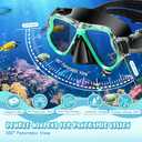Snorkeling Gear for Kids, 4 in 1 Child Mask Fins Snorkel Set with Panoramic View Anti Fog Mask, Dry Top Snorkel, Trek Fins and Travel Bag, Kids Snorkeling Set with Fins for Snorkeling Swimming, XS/S