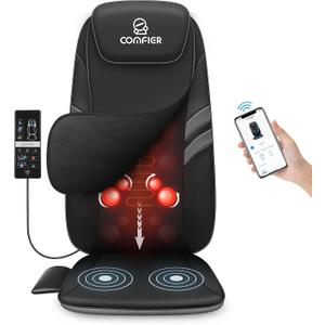 COMFIER Back Massager for Back Pain,APP Control, Shiatsu Massage Chair Pad,Electric Chair Massagers with Heat,Seat Cushion for Office,Home,Ideal Gifts for Mom,Dad,Him,Her