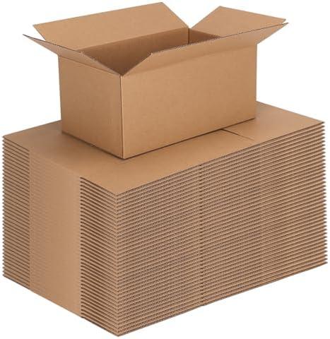 CRUGLA 40 Packs 9x5x4 Shipping Boxes Corrugated Cardboard Boxes Bulk for Small Business Shipping Packing Mailing