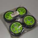 Preglued 12mm Hex Wheel Rims & Rubber Tires with Foam Inserts 3.46" / 88mm Replacement for 1/10 RC Off-Road Car Buggy, Set of 4 (Color 03)