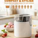 Ice Cream Maker Machine, 1.52 Quarts Ice Cream, Sorbet and Frozen Yogurt Machine, 1.52-Qt Insulated Freezer Bowl, LCD Screen and Timer, Quick Results, Easy to Operate and Clean