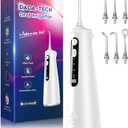 Water Flosser for Teeth, Cordless Oral Irrigator Portable Dental Cleaner Picks with 8 DIY Modes 7 Jets 300ml Tank Braces Flossers Rechargeable (White)