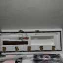 5-Light Kitchen Island Lighting, Farmhouse Pendant Island Light Fixture with Glass Shades, Black and Gold Chandelier for Dining Room, Restaurant, Foyer