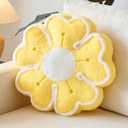 Flower Shaped Decorative Throw Pillow Cushion for Bed Couch, Cute Flower Plush Throw Pillows Home Decor Floor Pillow Seating Cushions (Yellow, 13.7 Inches)