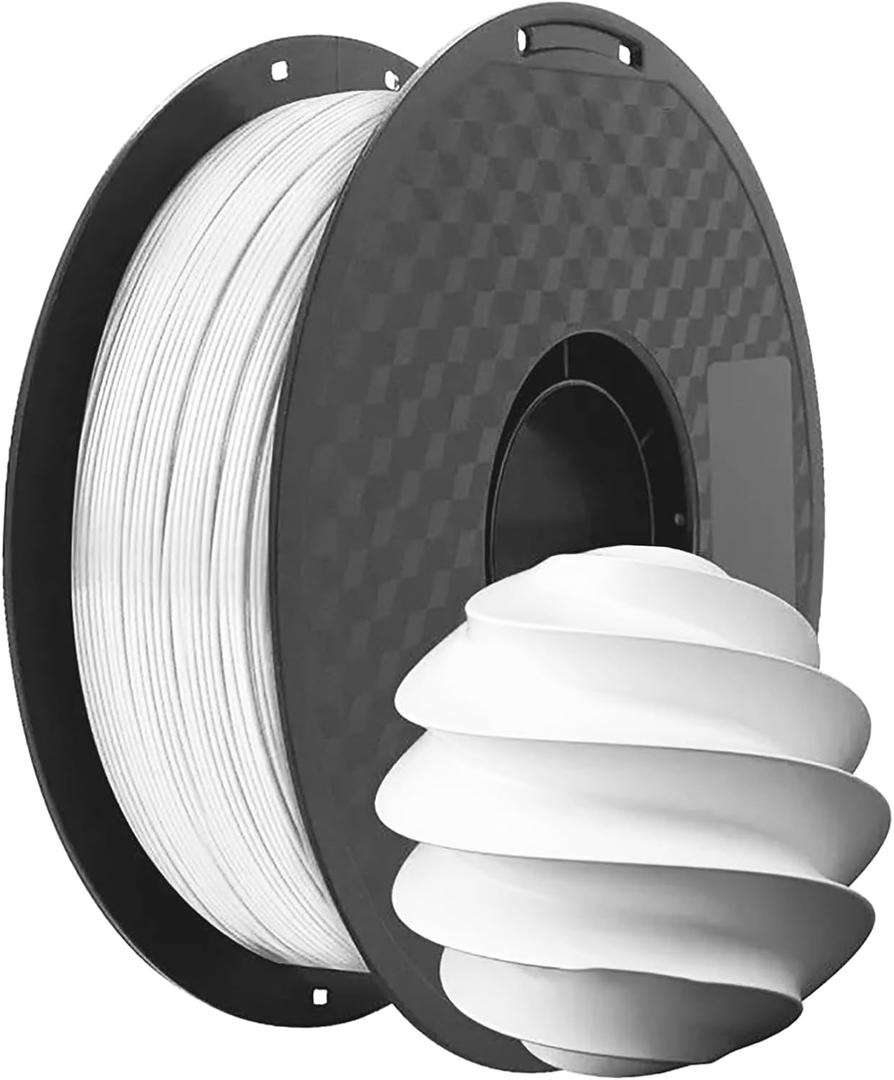 PLA Filament 3D Printer Filament Modeling Material 1.75mm 200g, High Speed Printing Filament, Enhanced Toughness, No Clogging No Warping, Dimensional Accuracy 0.02mm Dark White