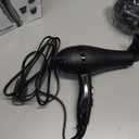 Nano Titanium 2000-Watt Blow Dryer with Concentrator Nozzle, Professional Grade Ionic Corded Styling Tool for Hair (Black)