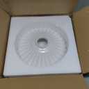 Pleated Lamp Shade, Ceramic Lampshade s for Chandelier Chandelier Household Hanging s Light Ceiling (White)