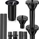 Fountain Nozzle Kit Plastic Fountain Water Spray Heads for Small Ponds in 3 Fountain Patterns: Blossom, Mushroom and Two-Tier Patterns (Size L)