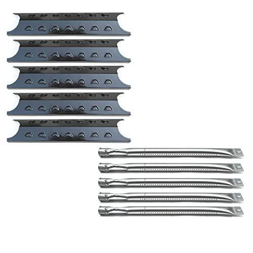 Direct store Parts Kit DG193 Replacement 16 3/4 inch burner and heat plate for Master Forge 5 Burner Gas Grill L3218, 3218LTN Grill Burner, Heat Plate (SS Burner + Porcelain Steel Heat Plate)