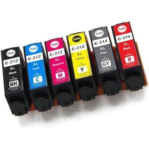 IDO Remanufactured Ink Cartridge Replacement for Epson 312XL 314XL (6- Pack)