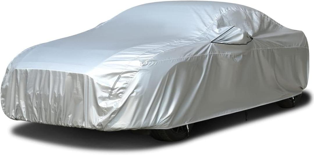 Tecoom Sport Car Cover Waterproof UV-Proof Windproof for All Weather Indoor Outdoor Mirror Pockets 