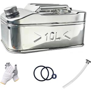 2.5 Gallon 304 Stainless Steel Water Jug - Portable SS Water Storage Container With 0.8mm Thick Wall Storing Or Transporting Water For Emergency Readiness, Camping, Boating, RV cabinet And Outdoor Use