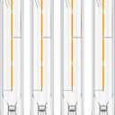 E26 LED Tubular Bulbs,Soft White 3000K,T10 Dimmable LED Bulb,8.9in Tube Edison Light Bulbs 4W Dimmable Tube Vintage Led Bulbs 40 Watt Equivalent,E26 Medium Base Lamp (4-Pack)