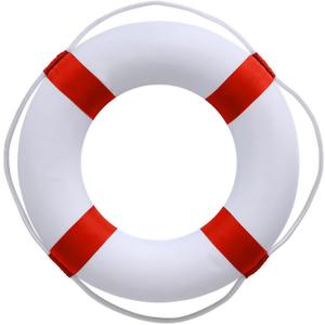 20 Inch Safety Life Preserver Ring Buoy for Swimming, Swim Foam Ring - Pool Safety Throw Rings, Rescue Lifeguard Wall Decoration (Red)