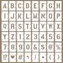8 Inch Letter Stencils for Painting, 48pcs Large Reusable Alphabet and Number Symbol Stencils for Painting on Wood, Walls, Fabric, Rocks, Sign, Canvas DIY Art Projects