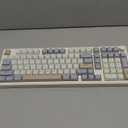 EPOMAKER Galaxy100 QMK/VIA Wireless Gaming Keyboard, Aluminum Shell, Bluetooth/2.4Ghz/USB-C, Pre-Lubed Hot-Swappable Linear Switches, NKRO, RGB Backlit (Creamy White, Marble White Switch)