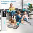 Humidifiers Large Room Bedroom with 7 Colors Light,Honovos 8L 2.1Gal Quiet Ultrasonic Cool Mist Topfill Humidifier with 360 Nozzle 3 Speed Humidistat Essential Oil Tray for Baby Home Plant Yoga Sleep