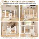 Cideny 32" Extra Tall Free Standing Dog Gate Indoor, Foldable Pet Gate