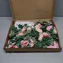 Barydat Wooden Baby Shower Crate Closet, Baby Basket with Handle and Garland Storage Crate Hamper Baby Shower Wooden Gift Crate Letters Self Adhesive for Pregnancy New Parent (Pink)