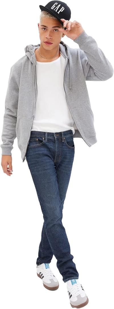 GAP Men's Soft High Stretch Skinny Fit Denim Jeans (38W x 32L, Dark Wash Indigo)