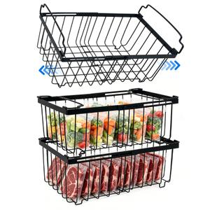 Lerivira Expandable Chest Freezer Organizer Baskets fit 5 /9 cu. Ft (4Pack)