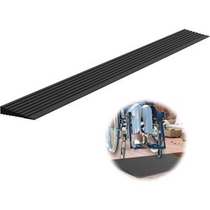 0.6" Rise Threshold Ramps for Doorways, 2000 Lbs Load Capacity, 35.5" Wide Natural Rubber Power Wheelchair Ramp is Adjustable and Cuttable for Doorways, Curb, Sweeper, Power Scooters, Bathroom