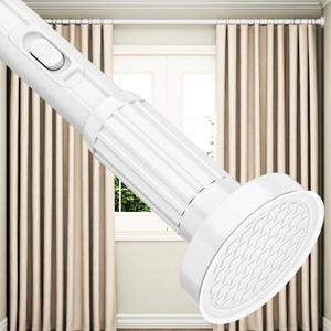 ALLZONE Mechanical Lock Tension Curtain Rod for Renters & Apartment Upgrades, 40 to 121 Inch, No-Drill No-Slip Tension Rod Hold Up to Heavy Drapes, Perfect for Window, Bathroom, Patio & Room Divider