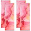 Tinideya 4 Pcs School Locker Magnetic Wallpaper 12 x 36 Inch Magnetic Removable Locker Sticker Accessories for Middle High School Students University Office Accessories(Marble,Pink)