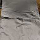 Feather & Stitch 500 TC Full Size Damask Bed Sheet Set, 100% Cotton Soft Breathable Bedsheets, 4 Piece 18" Deep Pockets Sateen Weave Striped Bedding Mattress Resort Hotel Luxury- (Grey Stripe)