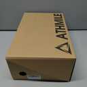 ATHMILE Mens Slippers Tasman House Slippers for Men Short Ankle Mini Suede Boots for Outdoor Indoor Non Slip Thin Sole Warm Fur Lined Chestnut Size11 (Beige)