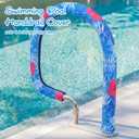 6ft Pool Handrail Covers Hand Railing Covers with Zipper Anti Slip Summer Pool Safety Cover for Swimming Pools Inground Ladder Hand Rail Wraps(Palm Trees)