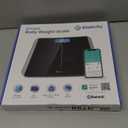 Etekcity Smart Scale for Body Weight and BMI, Bathroom Digital Electronic Weighing Scale for People, Bluetooth Free VeSync APP Connection, Rounded Corner, Accurate to 0.1lb/0.05kg, 400 lbs, Black (11 x 11 inches)