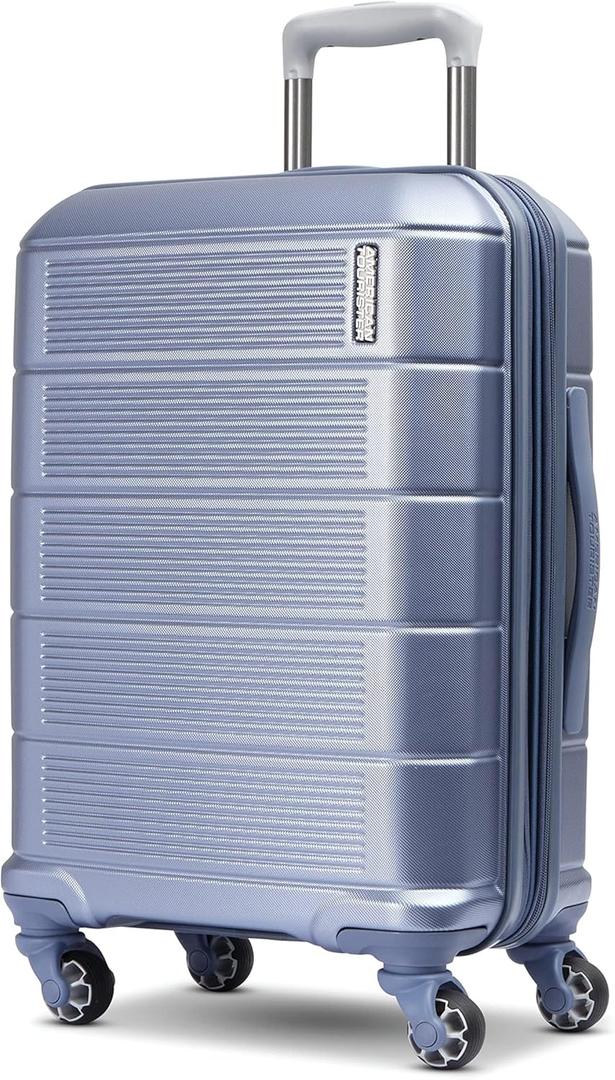 American Tourister Stratum 2.0 Expandable Hardside Luggage with Spinner Wheels, Slate Blue, Carry-on