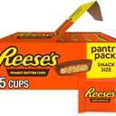 REESE'S Milk Chocolate Snack Size Peanut Butter Cups, Candy Pantry Pack, 13.75 oz (25 Pieces), EXP: MAY2026