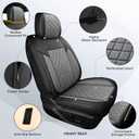 FREESOO Seat Covers for Dodge Ram 2026 2025 2024 2023 2022 2021 2020 2019 1500 Crew Cab, Leather Seat Cover Big Horn Lone Star Rebel, Black Grey