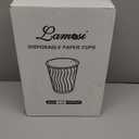 Lamosi 120 Pack 8 oz Disposable Coffee Cups, Insulated Corrugated Paper Cups, Kraft Ripple Wall Cups for Hot Beverage or Cold Drinks Office/Home/Party/Travel/Cafe (Navy)