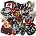 Dark Embroidered Applique Iron On Patches for Backpacks, Rock Band Patches for Jackets, Cool Sew Patch for Clothing, Jeans, Hats, DIY Accessories (Dark 10/15 Pcs)