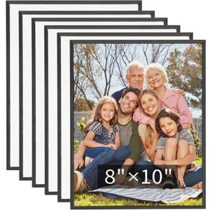 PYD Life 6 Pack Sublimation Photo Frames Blanks 8" x 10" MDF Picture Frame With Black Edge for Wall,Customizable Wall Hanging Sign for Home Decor,2 Hanging Holes for Vertical or Horizontal Display